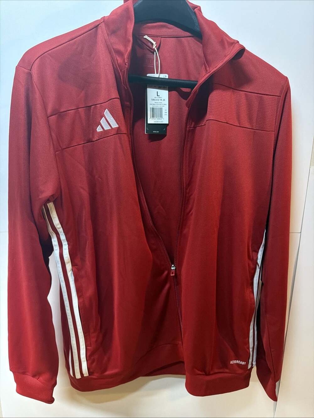 MENS ADIDAS RED JACKET SIZE L TIR0 ES JK
